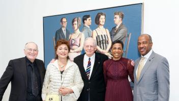 DAVIS, CA - January 13 - Jan Shrem, Maria Manetti Shrem, Wayne Thibaud, Leshelle May and Gary May attend Manetti Shrem Museum of Art Opening Gala: Wayne Thiebaud 1958-1968 on January 13th 2018 at Manetti Shrem Museum of Art, UC Davis in Davis, CA (Photo - Drew Altizer)