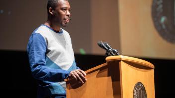 Gary Grice, known by the stage name GZA a.k.a. The Genius was the speaker at the Chancellor's Colloquium in Jackson Hall at the Mondavi Center on May 21, 2018. 