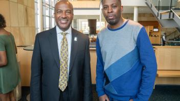 Chancellor May with GZA
