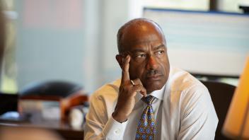 Chancellor Gary May in his office